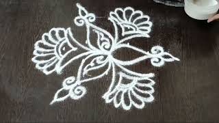 Easy amp Simple rangoli with 5×3 dots  Latest kolam rangoli designs  Simple muggulu [upl. by Pegasus]