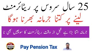 Voluntary Retirement After Completion of 25year Service Under Pension Scheme 2024  Pay Pension Tax [upl. by Tedda]