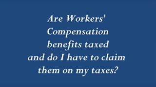 Is workers compensation taxable income [upl. by Akeimat]