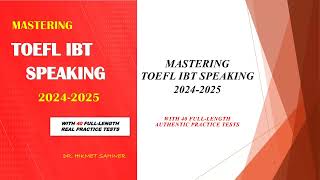 TOEFL Speaking 20242025 [upl. by Naraj]