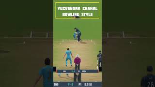 yuzvendra chahal bowling style 🔥🤩  Bowling action  shorts realcricket24 [upl. by Laraine14]