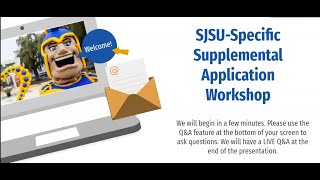 SJSU Spring Supplemental Application Workshop [upl. by Spring799]