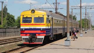 Jelgava Saturday 8th June 2013  ER2T emu and 2TE10M 3423 [upl. by Amzaj590]