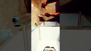 How to install kitchen sink cook  kitchen bibcock sink plumbingwork kitchen [upl. by Eesyak]