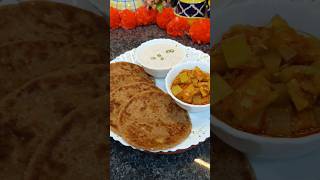 Vrat wali Ghiya  Lauki ki Sabzi Aur Paratha navratrispecial shortsfeed shorts vratkakhana [upl. by Udell]