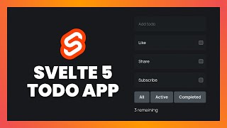 Lets Make A Todo App Using Svelte 5 Runes [upl. by Arahs]