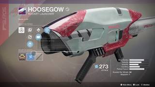 Destiny 2 Get Hoosegow Power Weapon and Paragon Mod [upl. by Euphemie]