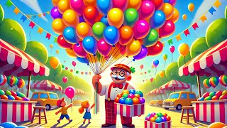 The Balloon Seller Song for Kids  Fun and Colorful Learning Adventure [upl. by Hayyifas]