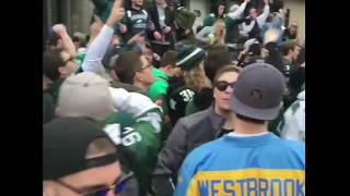 Philadelphia Eagles fans attack Vikings fans [upl. by Glialentn]