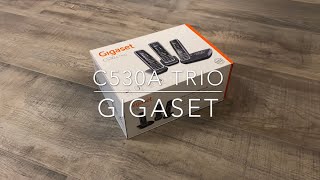 Only Unboxing  Gigaset Cordless Phone  Answering Machine C530A Trio Black recorded by Timelapse [upl. by Keifer892]