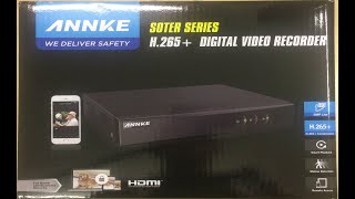 Annke 8 Channel H 265 CCTV DVR Unboxing amp Demo  Setup  Soter Series Video Recorder  Model DW81KD [upl. by Lai]