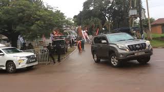 Kabaka Coronation Anniversary 2024 Katikiro Peter Mayiga Convoy Leaving Namirembe Cathedral [upl. by Vanny]