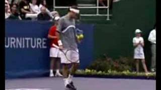 Roger Federer v Andre Agassi 2003 TMC Final Part 1 [upl. by Aseen]