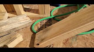 How To Level Walls And Install Roof Rafters  New House [upl. by Warrin]