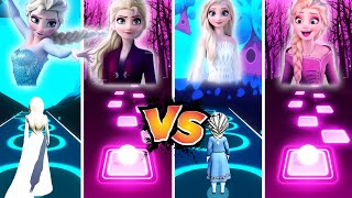 Frozen Elsa Vs Frozen 2 Elsa  Tiles Hop Let It Go  Into The Unknown [upl. by Radek282]