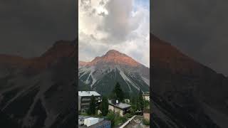 Enjoying the view from balcony at arosa switzerland afternoon travel [upl. by Perloff725]