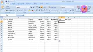 How to calculate tax in MSExcel [upl. by Ansev]