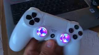 Demostración leds en joystick palancas control PS4 [upl. by Enelia833]