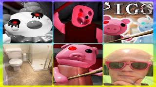 Piggy April Fools Update HOUSEEXE ALL JUMPSCARES [upl. by Anhcar]