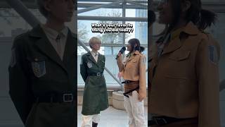 Interviewing Cosplayers at the Attack on Titan Cosplay Meetup aot nycc newyorkcomiccon2024 [upl. by Wassyngton]