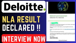 🔴Deloitte NLA RESULT OUT  Deloitte 2024 Result  Prepare for Interview 🔥 [upl. by Smada]