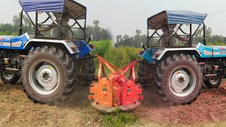 Tractor Vs XTractorsonalika vs Sonalika 😱Tractor ploughing the field [upl. by Pena]