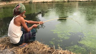 Hook Fishing  Traditional Hook Fishing  Village Daily Life Part67 [upl. by Nalepka]