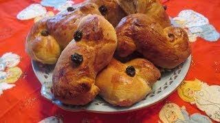 How to make St Lucia Buns ❆ A Swedish Saint Lucia Saffron Bun Recipe ❅ Lussekatter [upl. by Seidule]