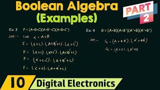 Boolean Algebra Examples Part 2 [upl. by Jeb]