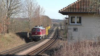 132 3344 mit Holzzug Bad Salzungen  Eisenach  Erfurt [upl. by Burkle]