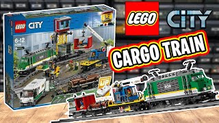 LEGO CITY Cargo Train 60198 Review  RETIRED set  NEW Powered Up Functions legoreview [upl. by Selby]