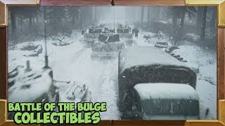 Call of Duty WW2 All Collectibles Battle Of The Bulge Mission Mementos  Heroic Actions [upl. by Pasahow]