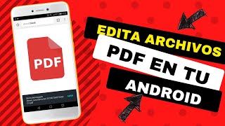 Como editar archivos PDF en tu android o iphone  Tutorial✅ [upl. by Cathee]