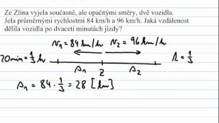 Slovní úlohy o pohybu  př3 [upl. by Fricke]