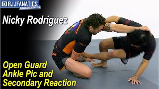 Open Guard Ankle Pic And Secondary Reaction by Nicky Rodriguez [upl. by Abernathy]