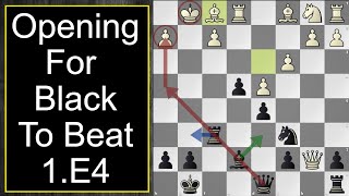 Chess Opening For Black Against e4  Aggressive [upl. by Nnayrrehs]