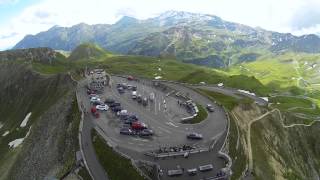 Aerial footage of the Grossglockner and Edelweißspitze in Austria [upl. by Elohcin]