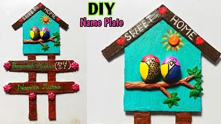 DIY Nameplate  How To Make Name Plate At Home  Beautiful Name Plate Craft Idea [upl. by Erdnaek]