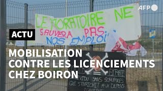 Licenciements chez Boiron à Messimy les salariés manifestent leur quotécoeurementquot  AFP [upl. by Rollet]