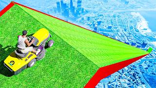 Lawnmower vs Impossible Ramps in GTA 5 [upl. by Whitnell]