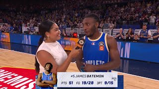 James Batemon postgame interview vs Perth Wildcats  Round 9 NBL25 [upl. by Nessa218]