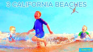 Watch out for the waves Kingston Axel amp Rocco hit the California beaches [upl. by Eilac797]