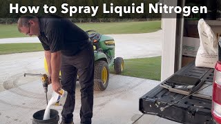 Dissolving UREA Granules To Spray Liquid Nitrogen [upl. by Eniliuqcaj544]