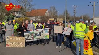 Kundgebung gegen Flächenfraß des NORMALogistikzentrum in Gerolzhofen [upl. by Ahsinoj825]