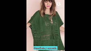 Blusones tejidos a crochet para mujer  fácil y elegantes [upl. by Furie]