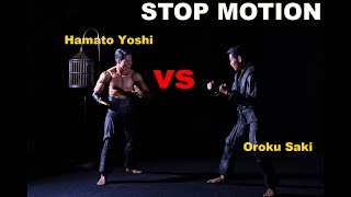 Hamato Yoshi VS Oroku Saki Stop Motion Rough Draft Speed Run Test [upl. by Rudich276]