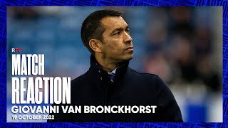 REACTION  Giovanni van Bronckhorst  19 Oct 2022 [upl. by Lekram]