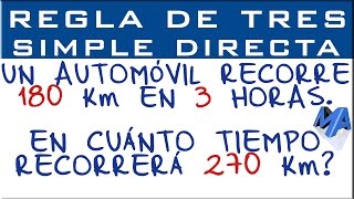 Regla de tres simple directa  Ejemplo 1 [upl. by Urial]