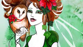 Christmas Card Fashion Illustration Mixed Media Speed Paint by Leilani Joy [upl. by Ronda]