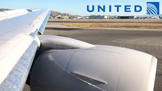 United Airlines Boeing 777200 ENGINE VIEW Takeoff from San Francisco [upl. by Esela]